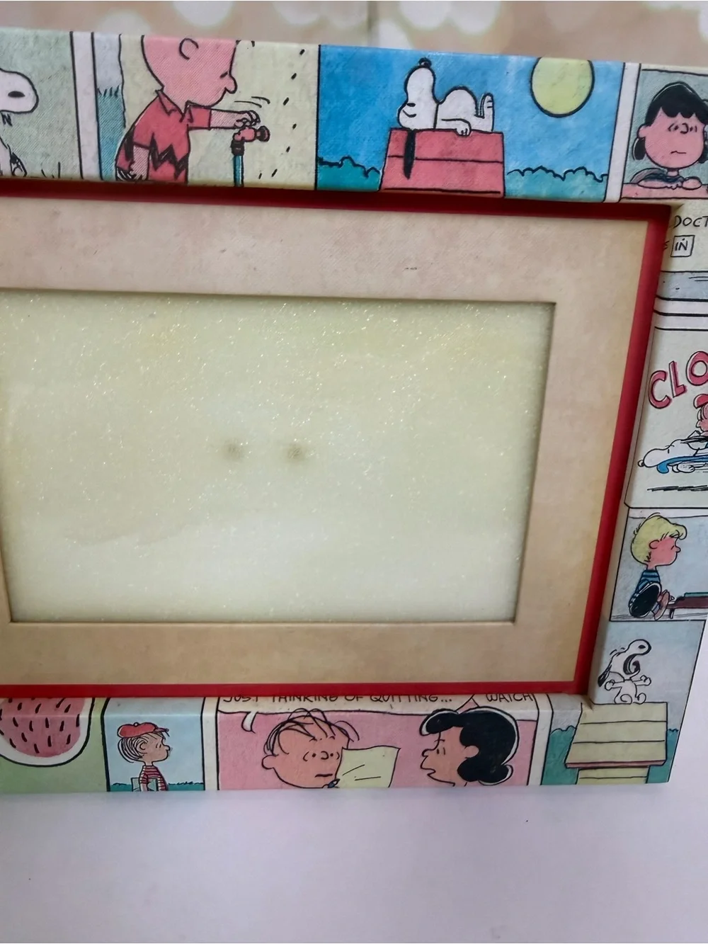 Hallmark Peanuts Comic Strip Multicolor Picture Frame with Red Inner Trim